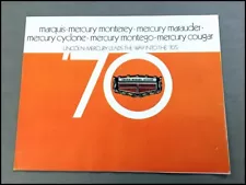 1970 Mercury Car Sales Brochure Catalog Marauder X-100 Marquis Cyclone Cougar