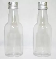 12 mini empty plastic alcohol liquor bottle shots 50ml