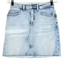 Tommy Hilfiger Denim Mini Skirt Women's Size 27 Light Wash Blue Jean