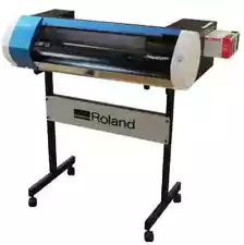 Roland BN-20 20" Eco-Solvent Printer & Cutter w/ CMYK Inks, Stand & Extras