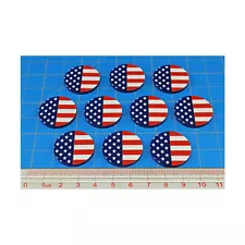 Premium Printed WWII Large Faction Tokens - USA Stars & Stripes New