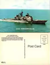 Vintage Postcard - USS YORKTOWN - CG-48 AEGIS GUIDED MISSILE CRUISER