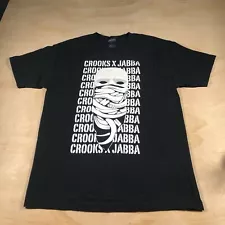 A3080 JBWKZ Clothing Jabbawockeez CROOKS x JABBA T Shirt Mens Large*FLAW-TEAR*