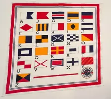 NAUTICAL FLAG ALPHABET SCARF QUILT SQUARE ~ Beverly Hills Yacht Club ~ Shear