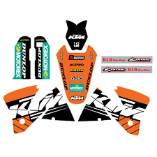 KTM Orange Factory Graphics Decals Kit For EXC 250 300 350 400 520 2001-2002