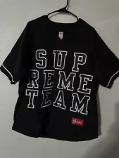 Supreme Denim Baseball Jersey FW22KN11 Black Large