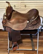 Used 15-1/2” Ranch King Trophy Barrel Saddle - Good Condition