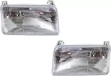 Headlights For 1992-1996 Ford Truck Pickup F150 F250 F350 Left Right Pair (For: 1992 Ford)