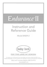 Baby Lock Endurance II BND9-2 Embroidery Instruction Manual Reprint