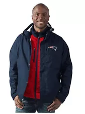 NFL New England PATRIOTS 3-1 Reinforce System Hooded Windbreaker Jacket~ XL