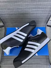 Size 10.5 Adidas Samoa Athletic Sneaker Shoes Black White Men's (019351) NEW