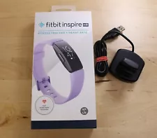 Fitbit Inspire HR Fitness Activity Tracker w/ Heart Rate Monitor FB413 & Dock