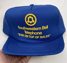 Vintage Southwestern Bell Snapback Hat Blue STAY ON TOP OF SALES