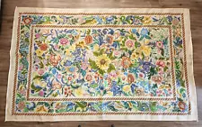 Hand Painted Needlepoint Canvas Rug 5x7 Floral