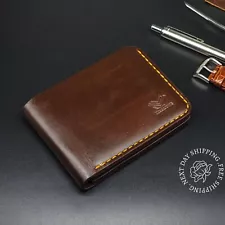 Bellicose Handmade Full Grain Leather Wallet: Anniversary & Holiday Gift for Men