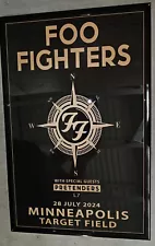 Foo Fighters 2024 Minneapolis Concert Poster 11 X 17 Framed