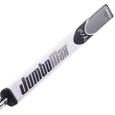 JumboMax JMX JumboFlat 17" Armlock Putter Grip - White & Silver w/ SIK Golf Logo