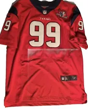 Nike JJ Watt Battle Red Jersey Texans Nike Battle Red 10th Anniversary sz 48