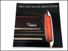 1986 Cadillac Fleetwood Brougham 16-page Factory Car Sales Brochure Catalog