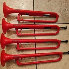 Lot Of 4 pBugle Plastic Bb Bugle Red Used For A Play