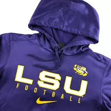 LSU Tigers x Nike Men's Dri-Fit Hoodie Sweatshirt Purple • Small