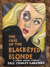 Vintage Perry Mason Book Cover Art Recreation "The Black-Eyed Blonde” Painting