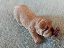 Bulldog Figurine Bad Bully With Piece Of Cloth