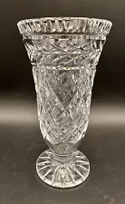 Signed Waterford Cut Crystal GLANDORE 7" Footed Vase