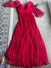 party dress in red  maxi with tags 