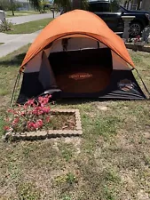 Harley Davidson Tent 7’ X 7’ Camping Motorcycles Orange Black