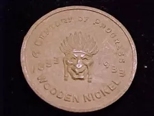 1933 A CENTURY OF PROGRESS CHICAGO WORLDS FAIR 34mm WOODEN NICKEL