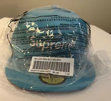 SUPREME BOX LOGO MESH BACK NEW ERA BLUE HAT/ SIZE 7 1/4 SS23 WEEK 7/ AUTHENTIC