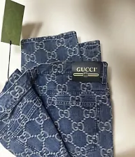 Gucci Slim Fit Tapered Logo Jeans Orig 1600 NWT