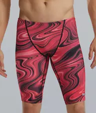 TYR Men's 32 Medium Red Black Speed Swim Suit VITALITY Jammer Durafast Elite New