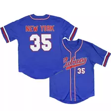 Throwback Cubans #35 Jerseys Sewn Custom Any Name Blue