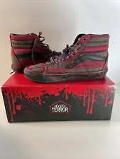 VANS House of Terror Nightmare on Elm Street 2021 Freddy Krueger Size M 5.5 W 7