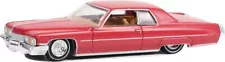 1973 Cadillac Coupe deVille Custom Maroon in 1:64 scale by Greenlight