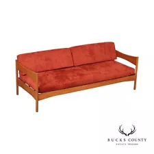 Mid Century Danish Modern Teak Frame Sofa