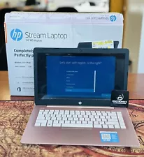 HP Stream 14 in Intel Celeron N 1.10GHz 4GB Notebook/Laptop Pink