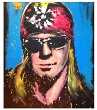 Bret Michaels original performance painting by David Garibaldi