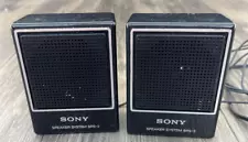 Vintage Sony SRS-3 Mini Stereo Speaker System for Walkman Discman Tested Working