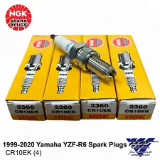 OEM 1999-2020 Yamaha YZF R6 Spark Plugs NGK CR10EK - 4 Pack Set of Four R-6 R6S (For: 2019 Yamaha)