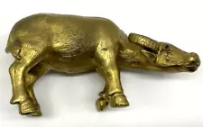 Golden Metal Ox Figurine, Lucky, Bull Run, Prosper, Vintage RARE 1 of 1 eBay