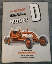 Vintage Color Sales Brochure Allis-Chalmers Model D Motor Grader