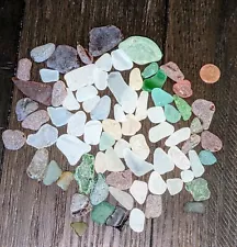 Genuine Surf Tumbled Beach Sea Glass Lot, 9 Ounces, 75 Pieces