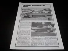 ORIGINAL 1962-1963 Oldsmobile F-85 Jetfire & 1964-1965 F-85 Cutlass 442 WRITE-UP