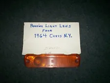 1964 Chrysler New Yorker OEM amber parking lamp lens MoPar Left Hand