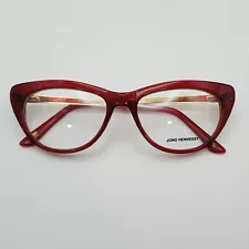 JONO HENNESSY Australia Womens 8293 / 512 Red / Gold Cat Eye Glasses Frame 53/18