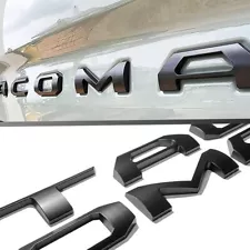 Matte Black Tailgate Insert Letter For Tacoma 2016-2023 Rear Emblem Raised Badge