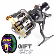 Double Brake Design Fishing Reel Super Strong Carp Fishing Feeder Spinning Reel